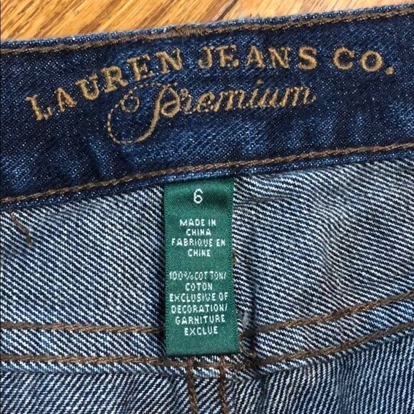 lauren Jeans Co. Premium Embellished Patchwork Jeans Sz 6 - Picture 8 of 8